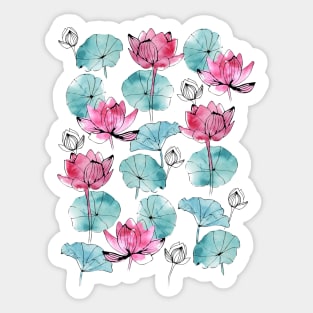 Waterlily buds Sticker